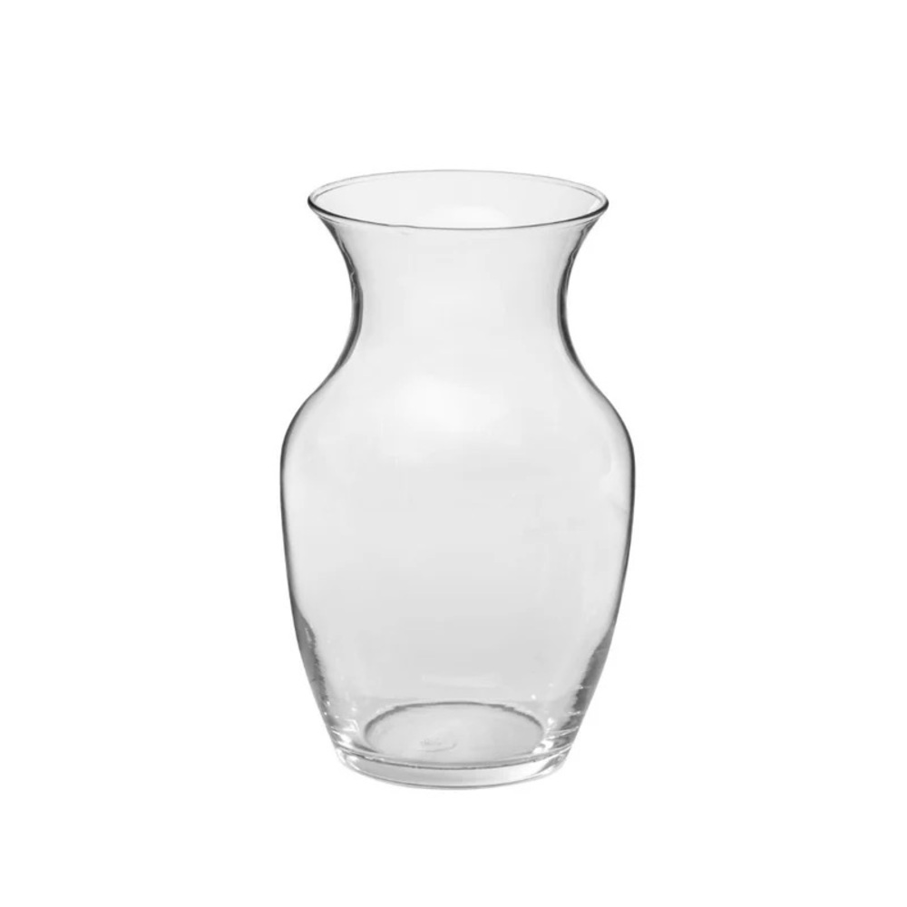 Glass flower vase. Round clear. Home decor. New never used